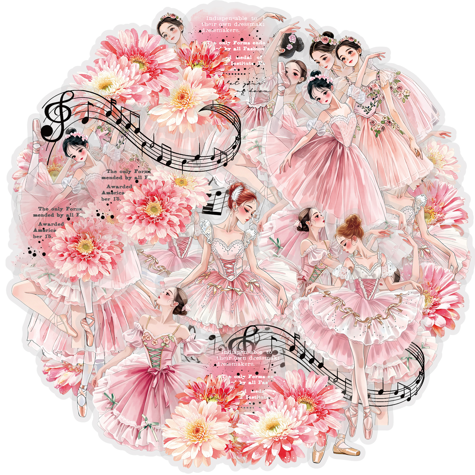 Laptop Accessories Girls - Etori Life 30Pcs Pink Tone Ballet