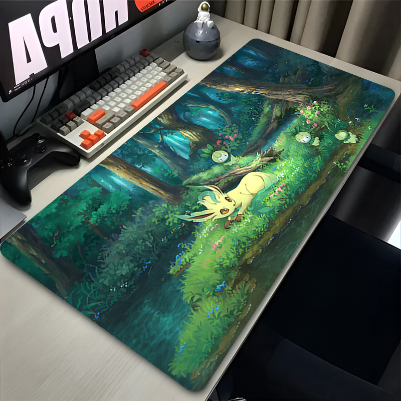 Laptop Accessories Toys - Mouse Pad Gamer P-pokemon Leafeon Large
