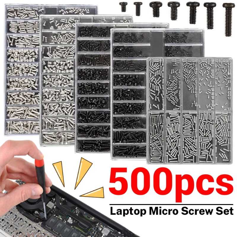 Laptop Accessories Kit - 500PCS Laptop Notebook Screws Set Replacement