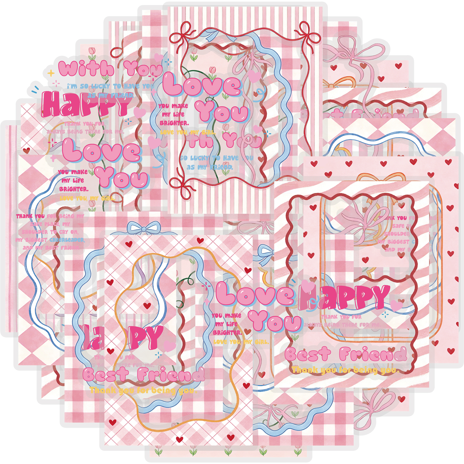 Laptop Accessories Girls - Etori Life Pink-Toned Sweet Border Journal