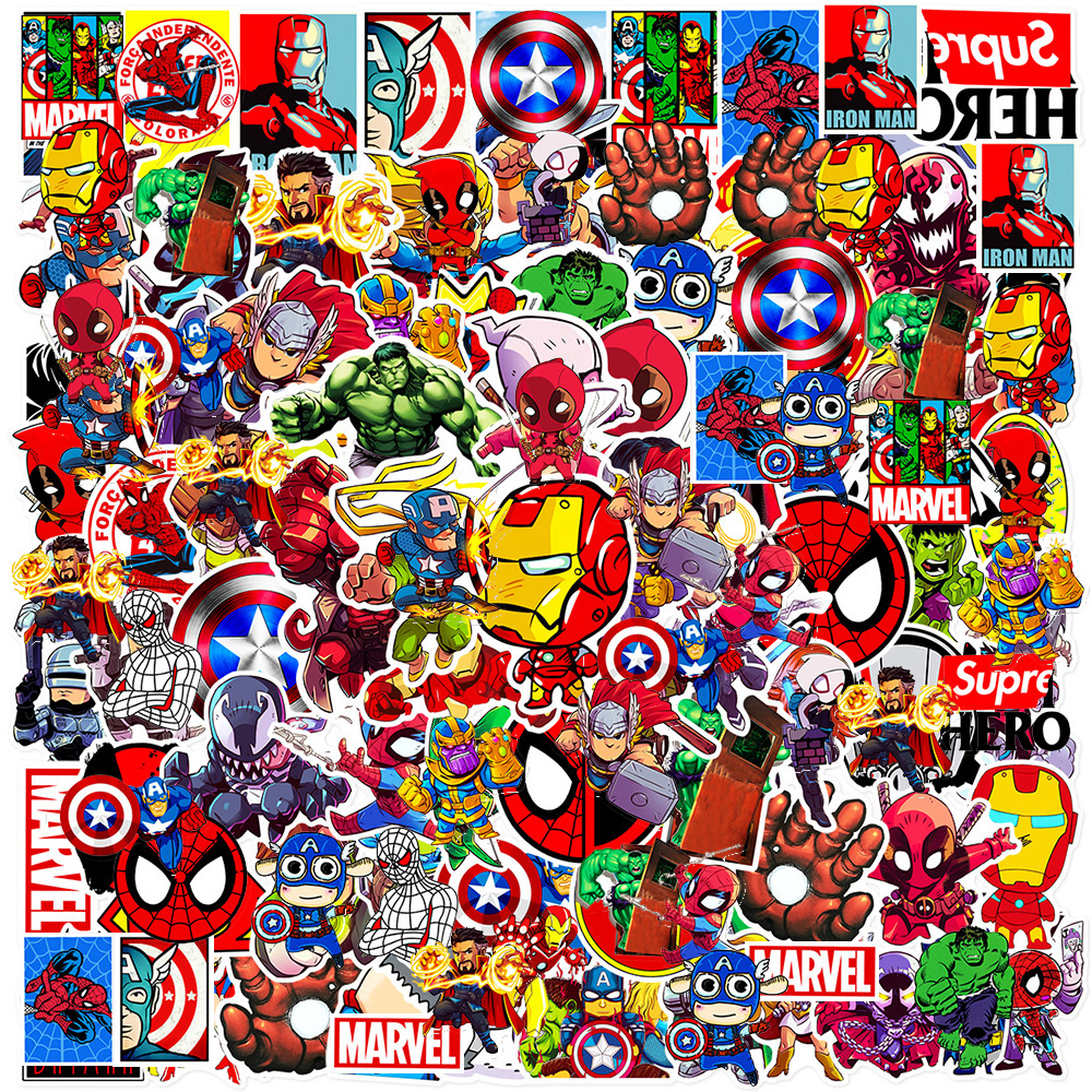 Laptop Accessories Toys - 50pcs Disney Marvel The Avengers Stickers