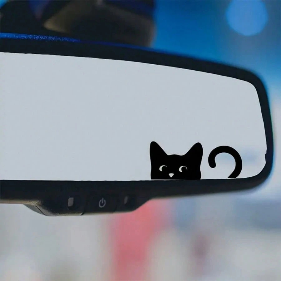 Cute Black Cat Peeker Vinyl De - Laptop Accessories Design recension och pris
