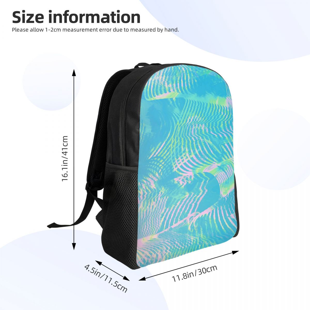 Custom Wave-green Abstract Tex - Laptop Accessories Bag For Men recension och pris