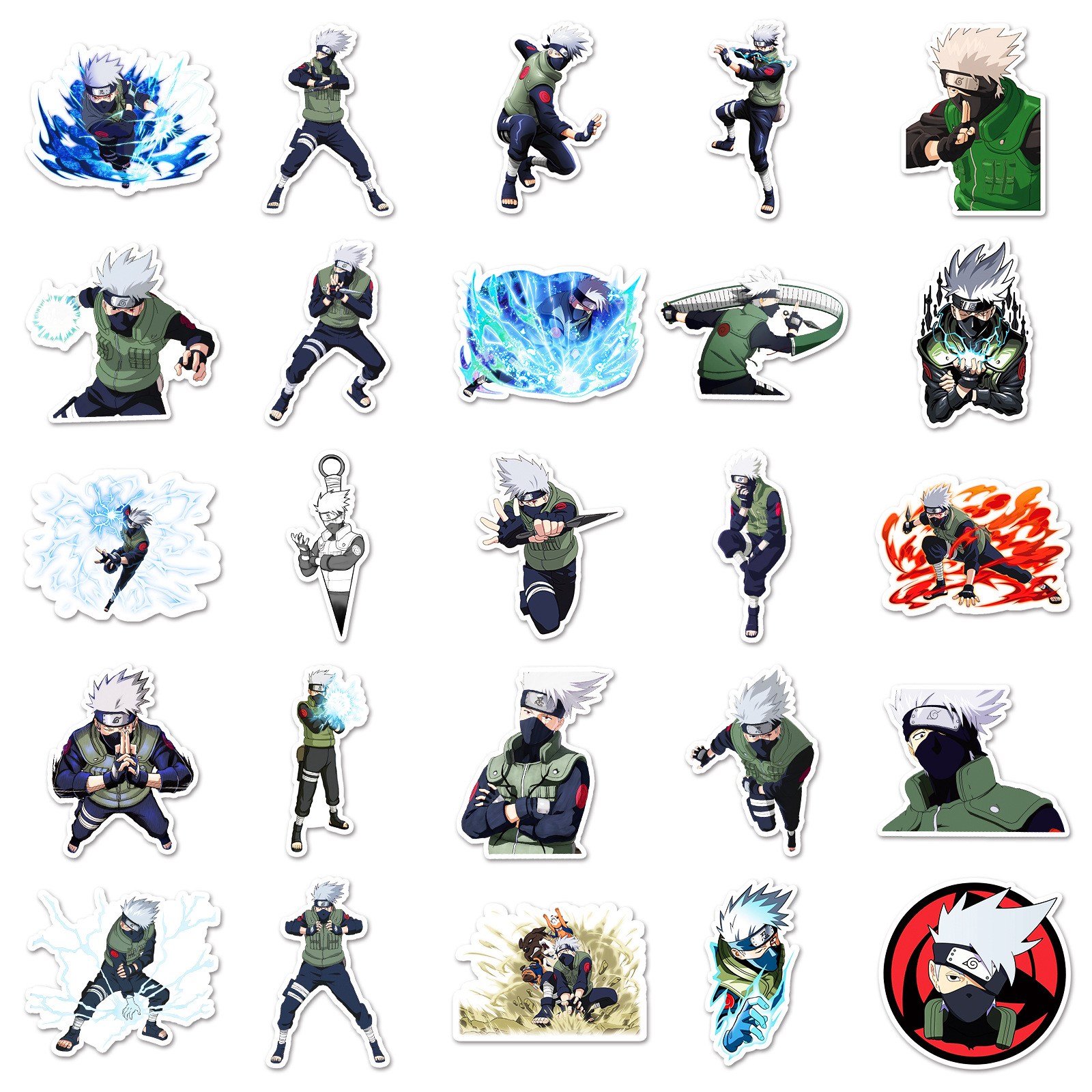 50pcs Anime Naruto Hatake Kaka - Laptop Accessories Stickers recension och pris