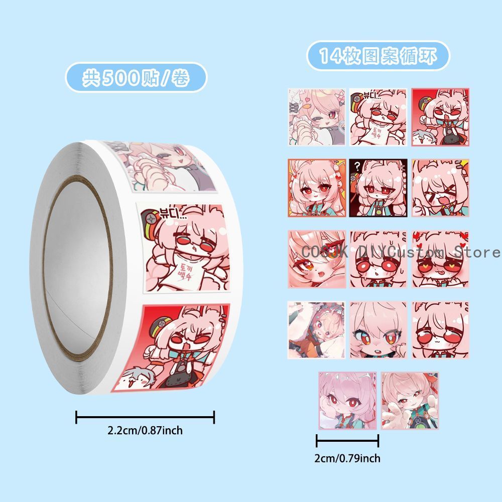 500Pc/Roll Anime Zenless Zone  - Laptop Accessories Stickers recension och pris