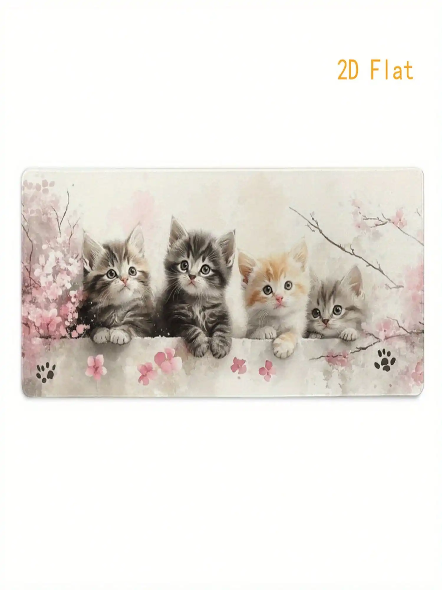 Large Cat And Flower Mouse Pad - Laptop Accessories Design recension och pris