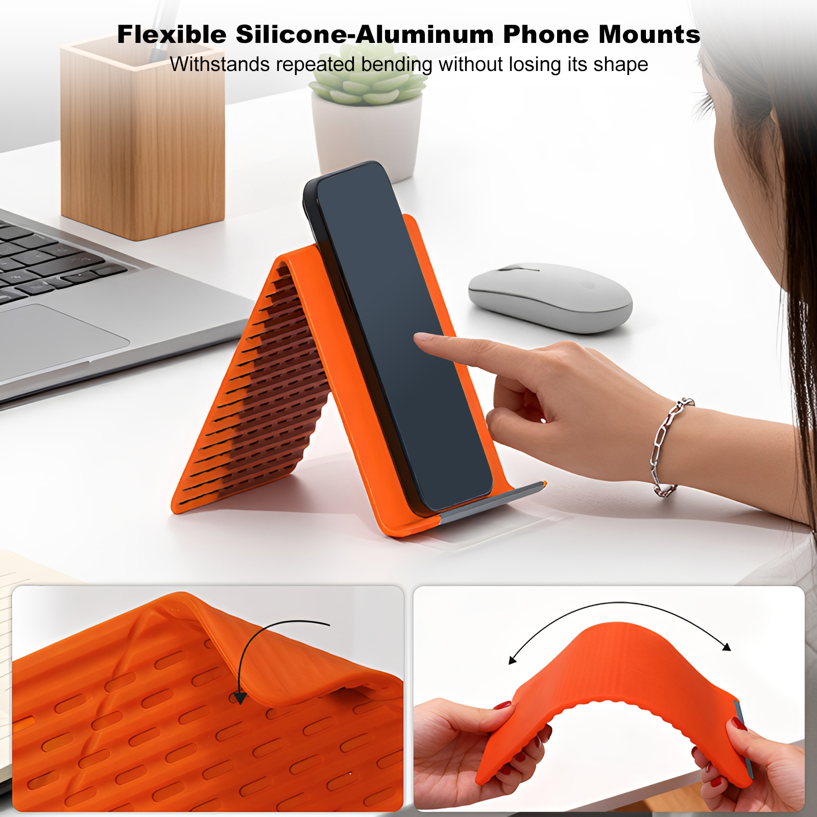 Silicone Adjustable Angle Phon - Laptop Stand Portable recension och pris