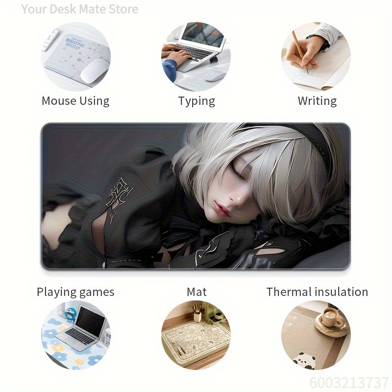 Short Hair Anime Girl Theme Mo - Laptop Accessories Girls recension och pris