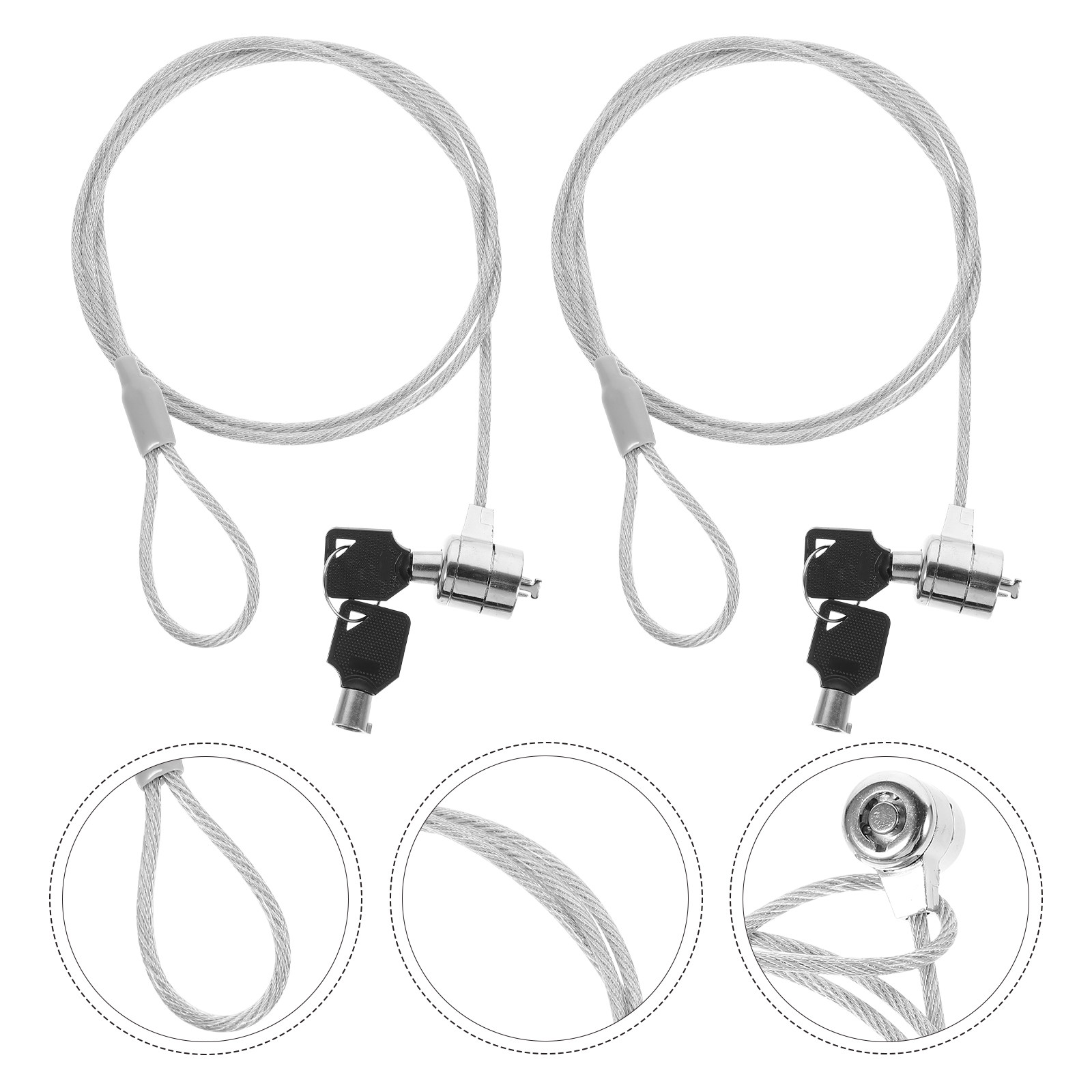 2Sets Security Hardware Cable  - Laptop Lock Cable recension och pris