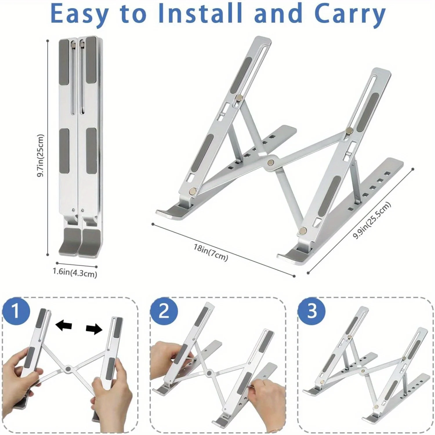Adjustable Aluminum Laptop Sta - Laptop Stand Portable recension och pris