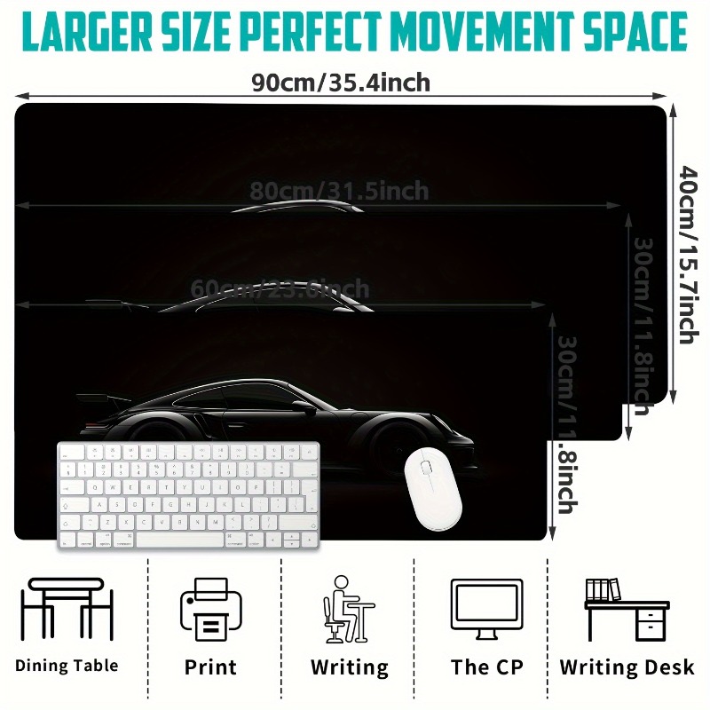 Large matte black gaming mouse - Laptop Accessories Design recension och pris