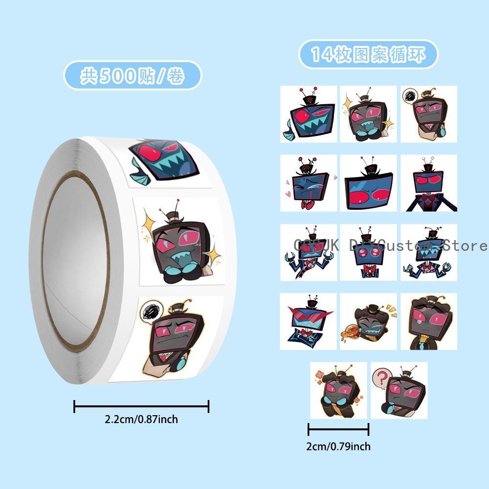 500Pc/Roll Anime Vox Q Version - Laptop Accessories Stickers recension och pris