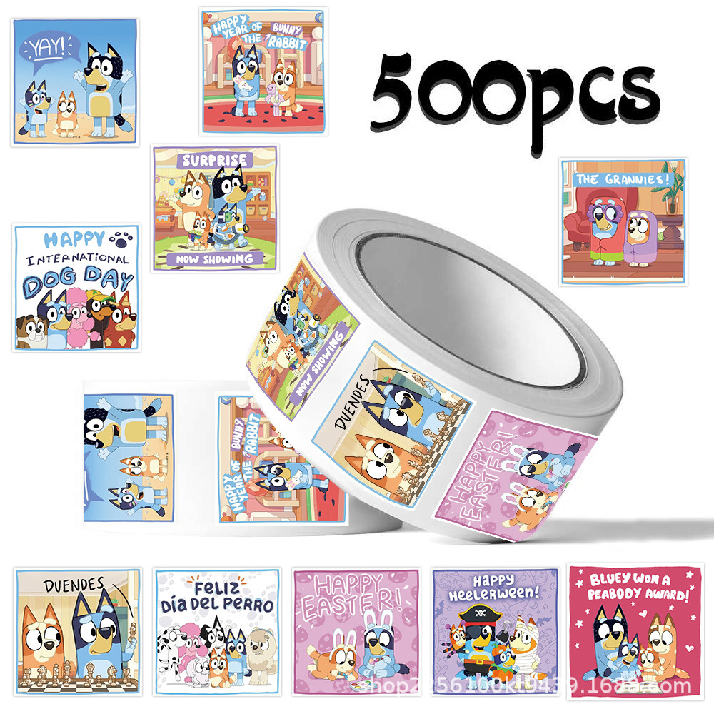 Wholesale 500Pcs/Roll Bluey St - Laptop Accessories Stickers recension och pris