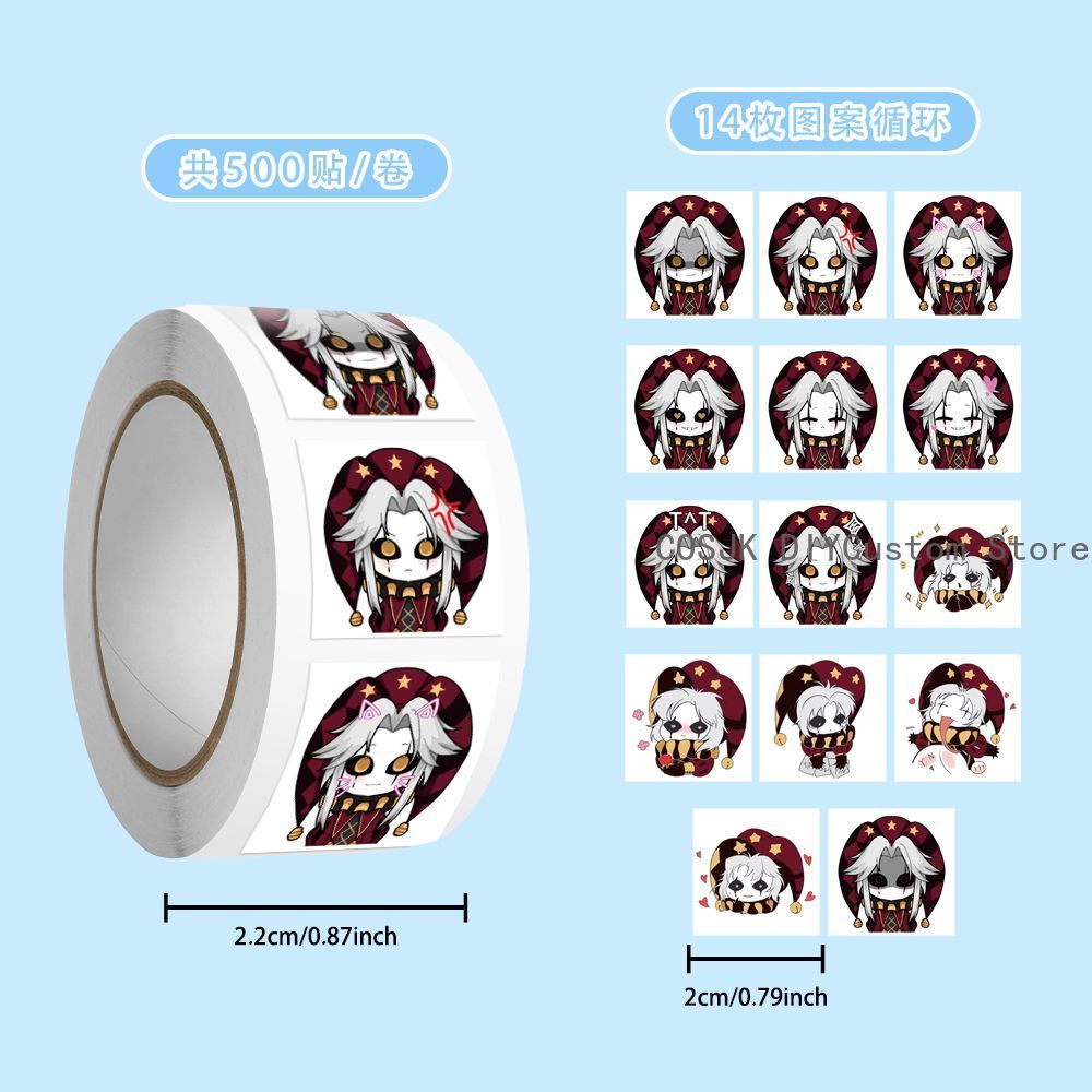 500Pc/Roll Anime Pierrot The F - Laptop Accessories Stickers recension och pris