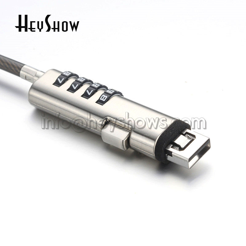 4-Digit Password Protected USB - Laptop Lock Cable recension och pris