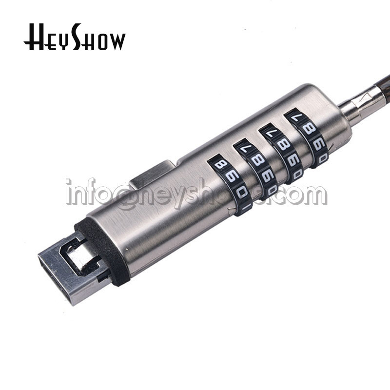 4-Digit Password Protected USB - Laptop Lock Cable recension och pris
