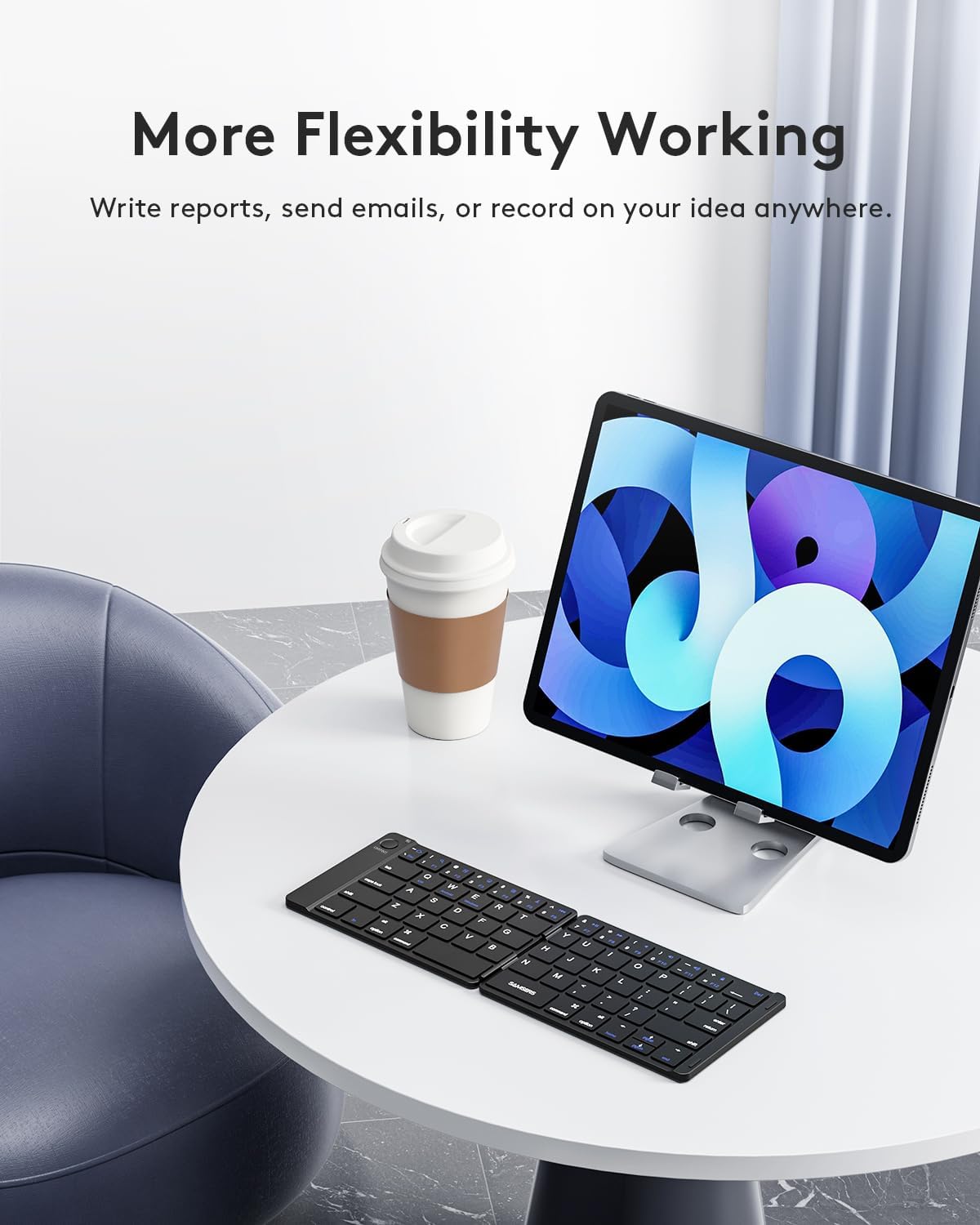 Foldable Bluetooth Keyboard -  - Laptop Stand Portable recension och pris