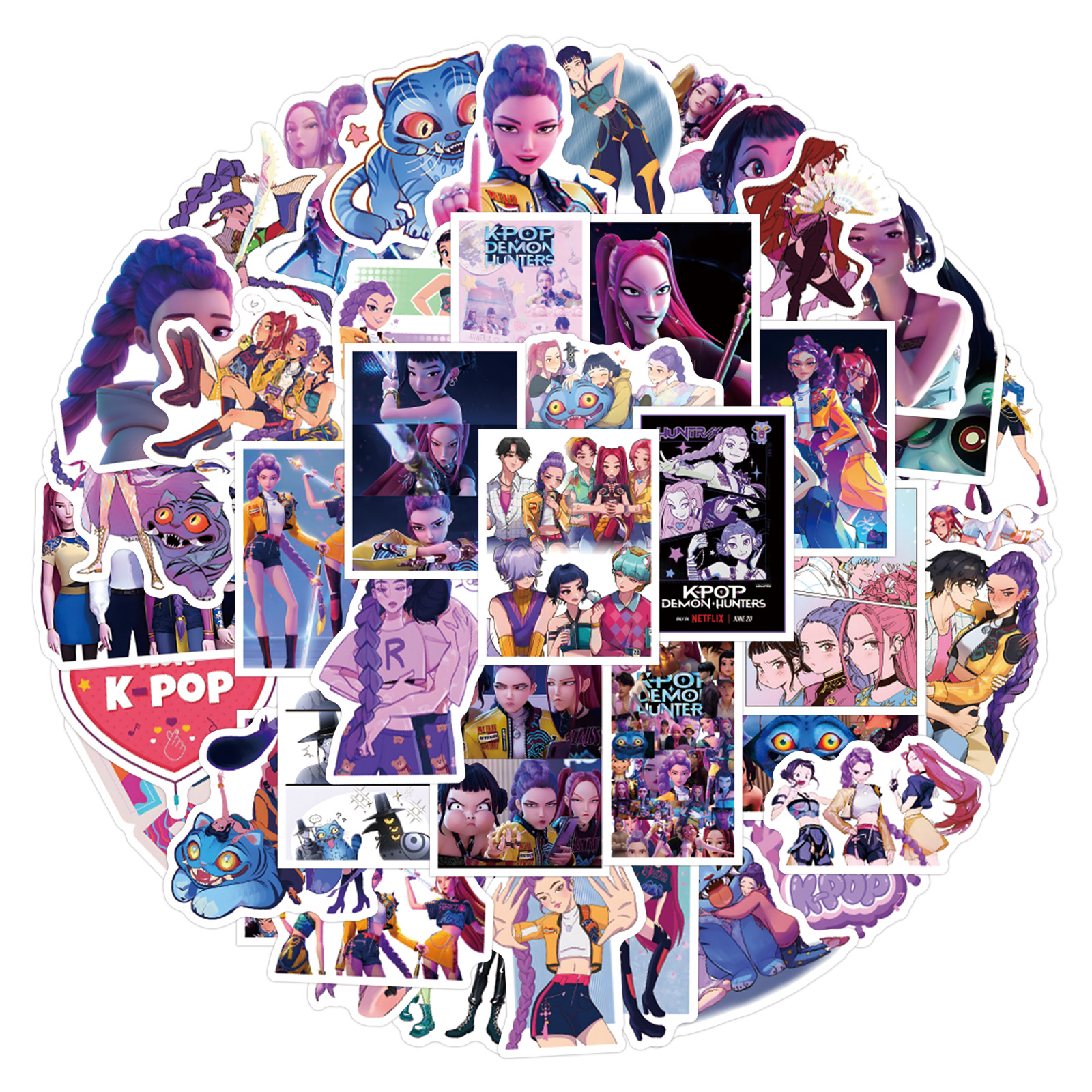 55/110pcs K-Pop Anime cartoon  - Laptop Accessories Stickers recension och pris
